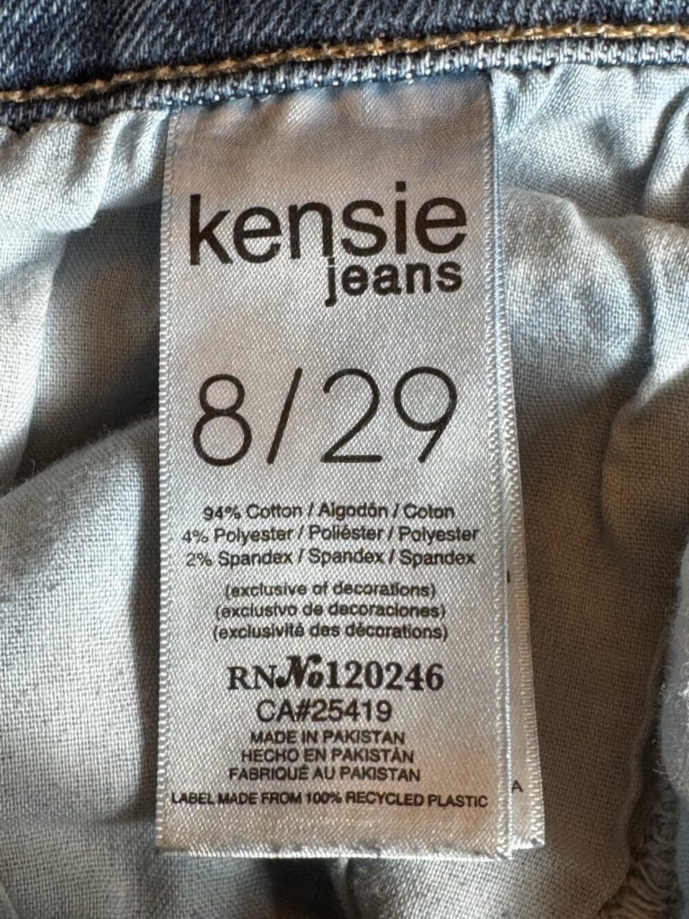 Kensie Jeans Vintage Luxe The Ella High Rise Straight Jeans Size 8 or 29 - Picture 6 of 7
